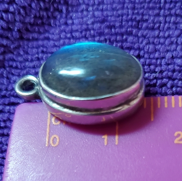 925 rainbow moon stone pendant - Picture 4 of 4